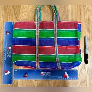 Nylon beach bag grocery bag tote M